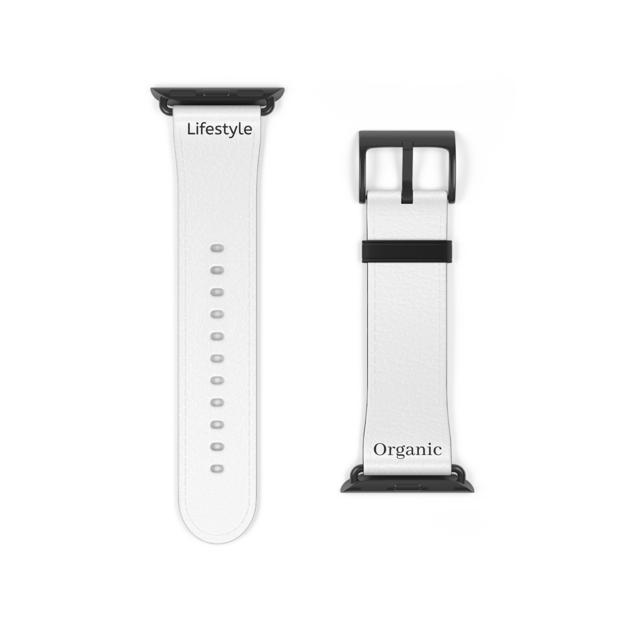 White Leather Watch Band – Minimal Apple Watch Strap