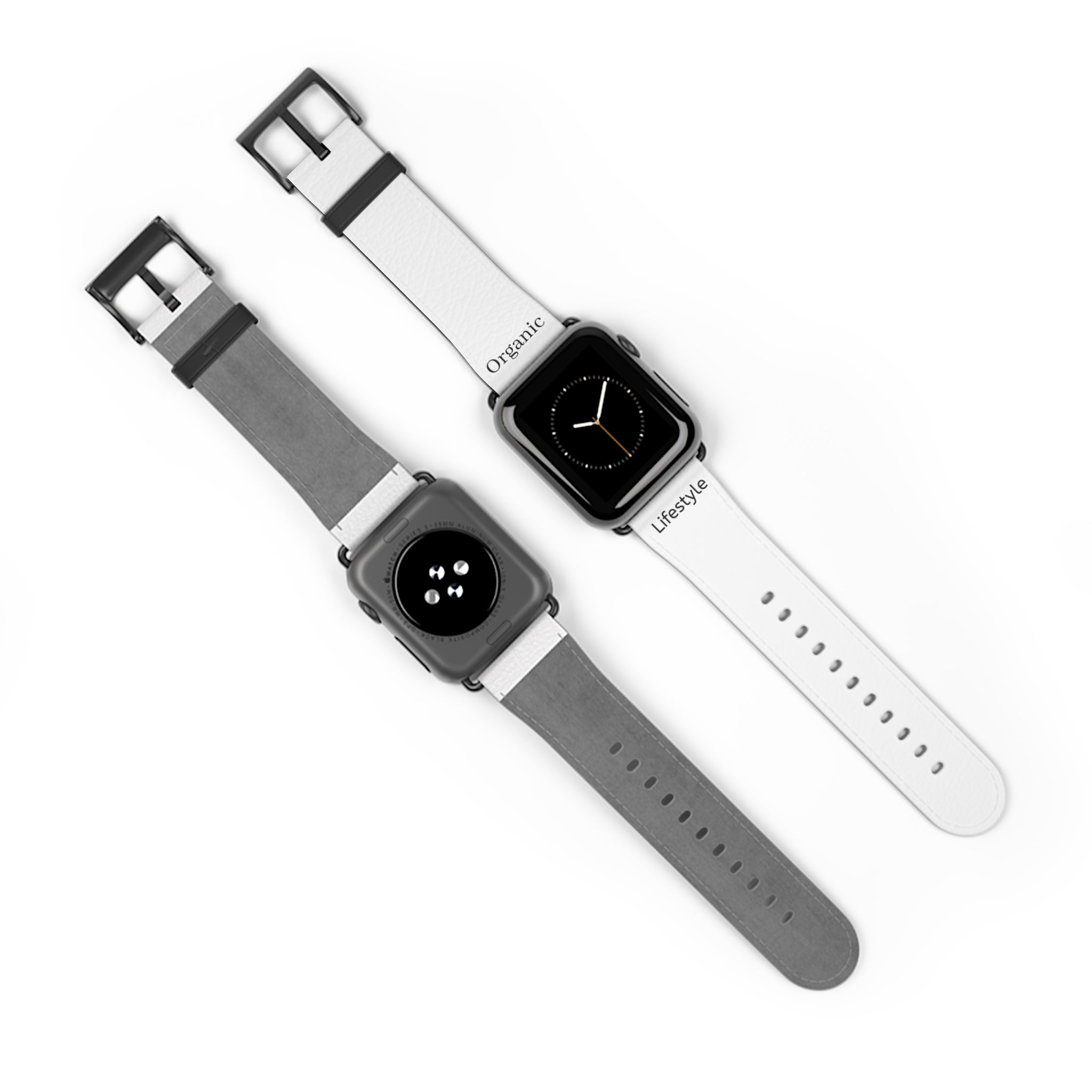 White Leather Watch Band – Minimal Apple Watch Strap