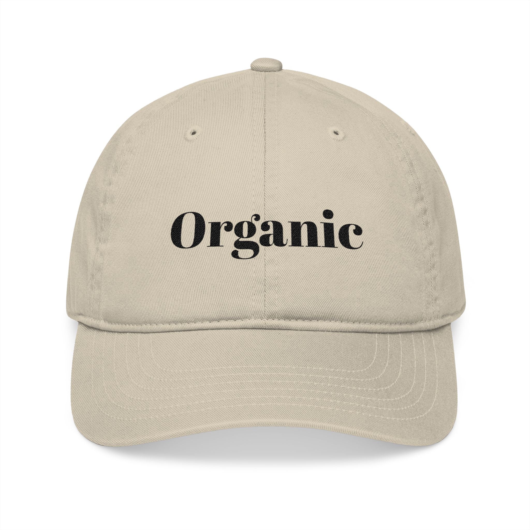 Organic Embroidered Baseball Cap — "Organic Lifestyle" Cotton Hat