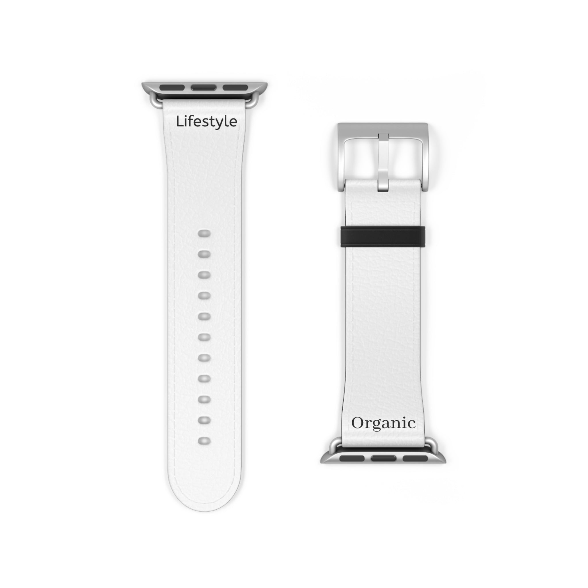 White Leather Watch Band – Minimal Apple Watch Strap