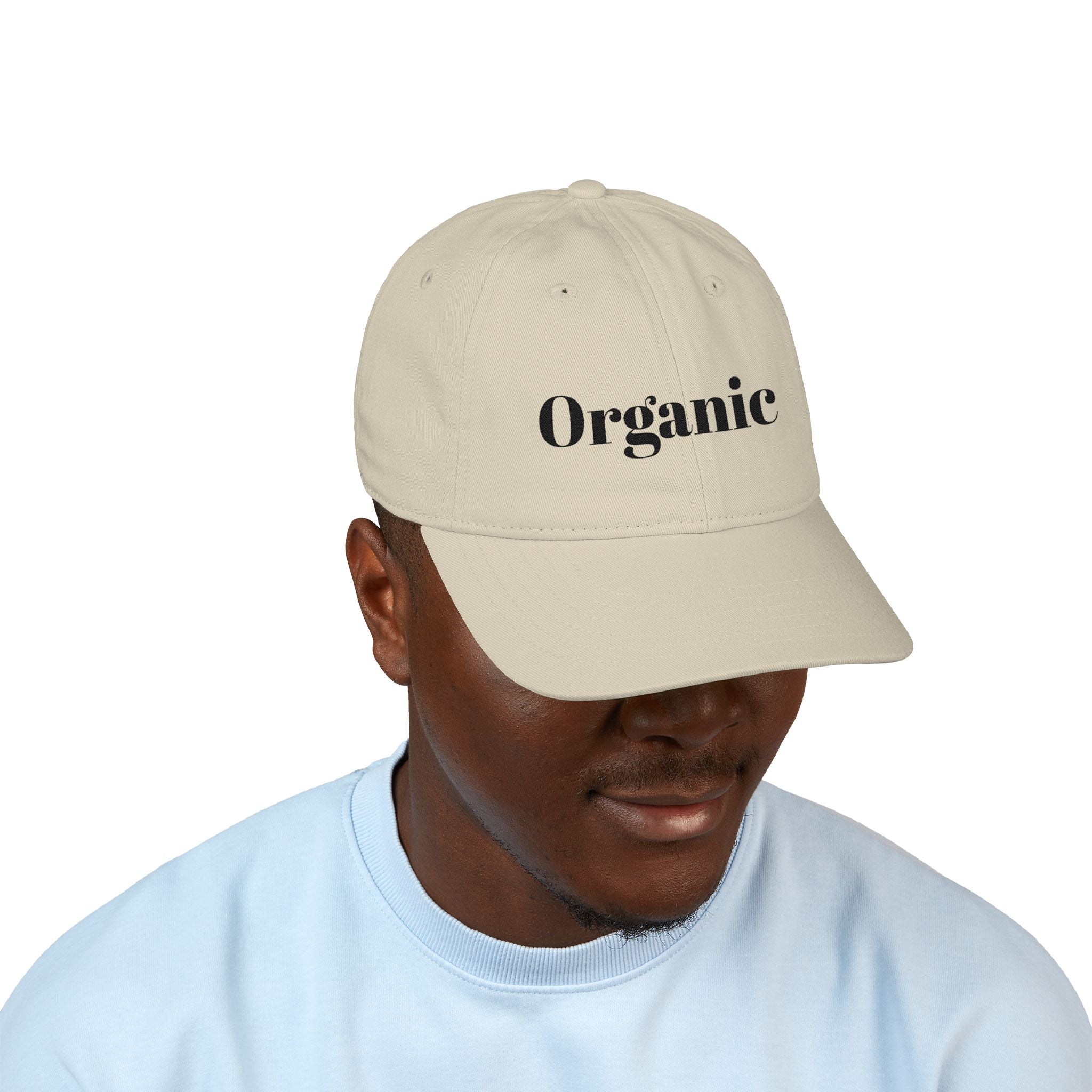 Organic Embroidered Baseball Cap — "Organic Lifestyle" Cotton Hat